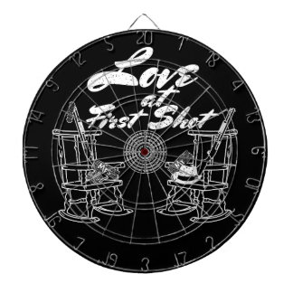 Huningpaar voor Rustic Country Barn Wedding Party Dartbord