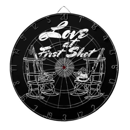 Huningpaar voor Rustic Country Barn Wedding Party Dartbord (Voorkant)