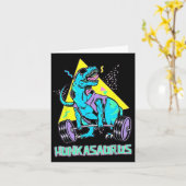 Hunkasaurus Gewichtheffen Bodybuilding Gym Workout Kaart (Gele Bloem)