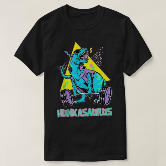 Hunkasaurus Gewichtheffen Bodybuilding Gym Workout T-shirt (Design voorkant)