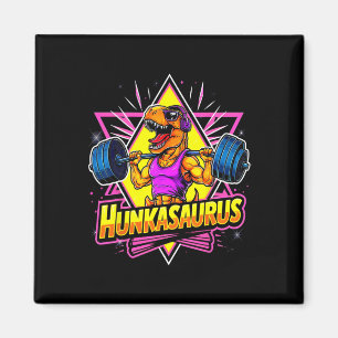 Hunkasaurus Gym Workout T-rex Powerlifting Bodybui Magneet