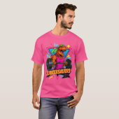 Hunkasaurus Gym Workout T-Rex Powerlifting Bodybui T-shirt (Voorkant volledig)