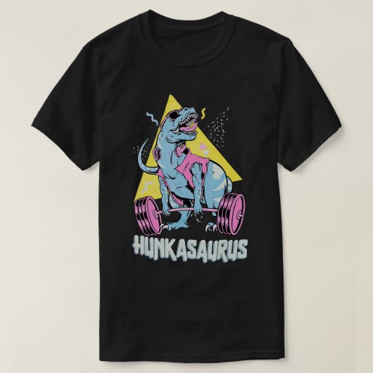 Hunkasaurus rex Dinosaur Funny Gym Workout T-shirt (Design voorkant)