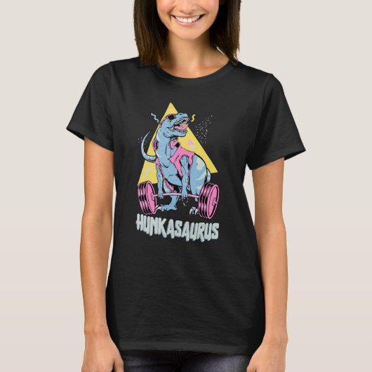 Hunkasaurus Trex Dinosaur Funny Gym & Workout T-shirt (Voorkant)