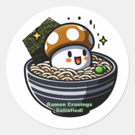 Hunkeren naar voedsel ronde sticker
