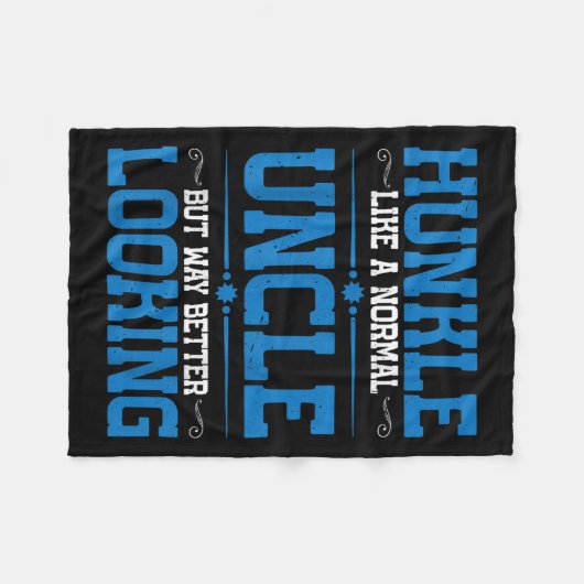 Hunkle, als een normale oom, maar veel beter uitzi fleece deken (Voorkant (Horizontaal))