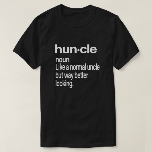 Hunkle Definition grappige oom Gift T-shirt (Design voorkant)