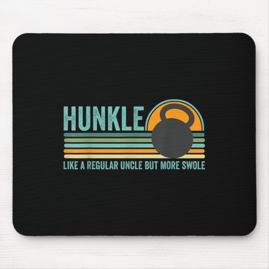 Hunkle Funny Uncle Gift Hunky Uncle Swole Meme Bod Muismat (Voorkant)