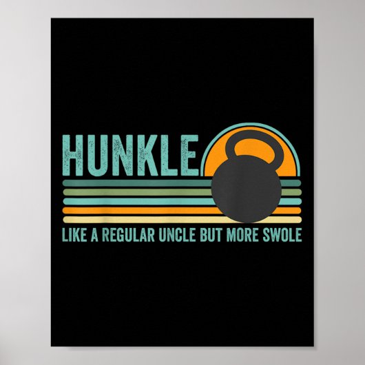Hunkle Funny Uncle Gift Hunky Uncle Swole Meme Bod Poster (Voorkant)