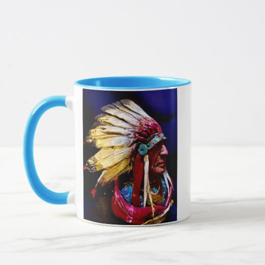 "Hunkpapa" Chief originele kunst mok (Links)