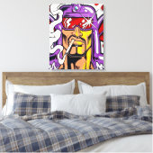 Hunkuloid™: Nocturno™/Gezicht Canvas Afdruk (Insitu (Slaapkamer))