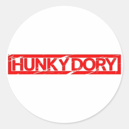 Hunky Dory Stamp Ronde Sticker (Voorkant)
