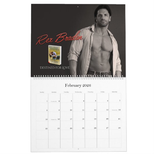 Hunky Helden van de Love in Bloom-serie kalender (Feb 2026)