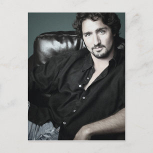 Hunky mustache beard Justin 2006 Briefkaart