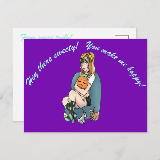 HunneeBunn Briefkaart (Voorkant / Achterkant)