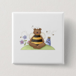 Hunny Beer Vierkante Button 5,1 Cm