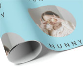 Hunny Bunny Foto Paasweel | Gepersonaliseerd Cadeaupapier (Rol Hoek)