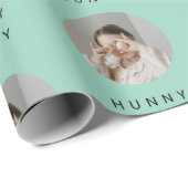 Hunny Bunny Foto Paasweel | Gepersonaliseerd Cadeaupapier (Rol Hoek)