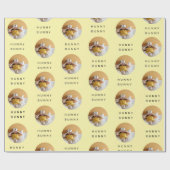 Hunny Bunny Foto Paasweel | Gepersonaliseerd Cadeaupapier (Vlak)