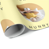 Hunny Bunny Foto Paasweel | Gepersonaliseerd Cadeaupapier (Rol Hoek)