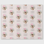 Hunny Bunny Foto Paaswolk Cadeaupapier (Vlak)