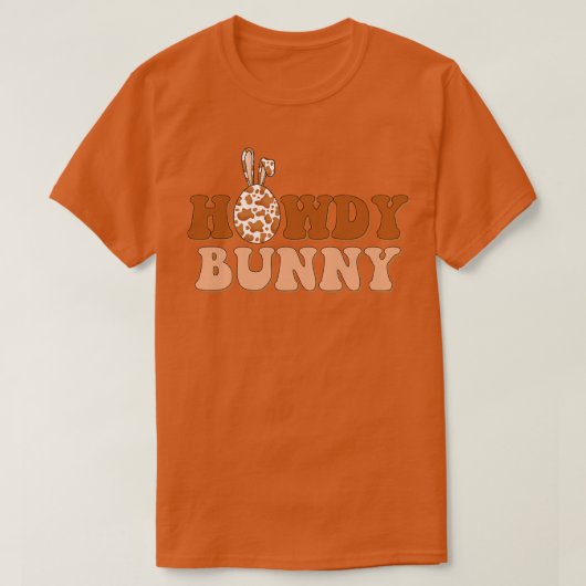 Hunny Bunny Paasei Koe Print Land Western T-shirt (Design voorkant)