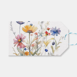 'Hunny' Wildbloem Watercolor Feestje Cadeaulabel