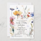 'Hunny' Wilde bloem Genderneutraal Baby shower Kaart (Voorkant)