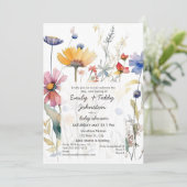 'Hunny' Wilde bloem Genderneutraal Baby shower Kaart (Staand voorkant)