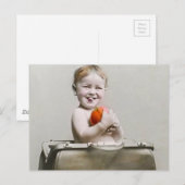 Hunry Baby Cute Little Peach in Handbag  Briefkaart (Voorkant / Achterkant)