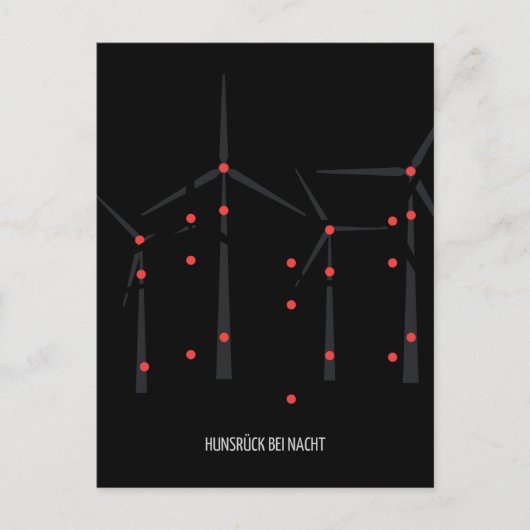 Hunsrück bei Nacht II Briefkaart (Voorkant)