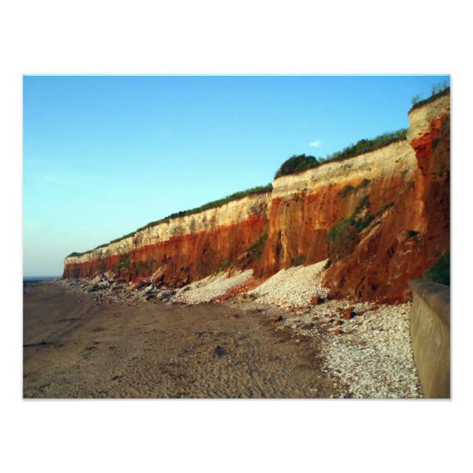 Hunstanton Cliff Foto afdrukken (Voorkant)