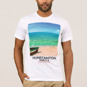 Hunstanton Norfolk Beach reisposter T-shirt (Voorkant)