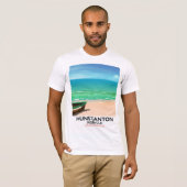 Hunstanton Norfolk Beach reisposter T-shirt (Voorkant volledig)