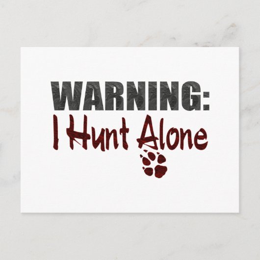 Hunt Alone Briefkaart (Voorkant)