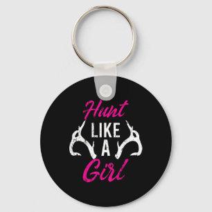 Hunt als een meisje met een grappige Antler Hunter Sleutelhanger