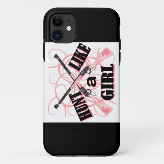 Hunt als een meisje roze Camo Rifle iPhone Case