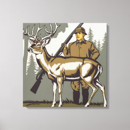 Hunt Begin Toon uw avonturen elegantie Canvas Afdruk