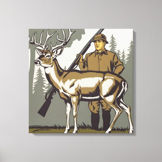 Hunt Begin Toon uw avonturen elegantie Canvas Afdruk (Voorkant)