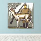 Hunt Begin Toon uw avonturen elegantie Canvas Afdruk (Insitu (Houten vloer))