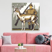 Hunt Begin Toon uw avonturen elegantie Canvas Afdruk (Insitu (Woonkamer))
