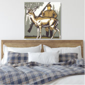 Hunt Begin Toon uw avonturen elegantie Canvas Afdruk (Insitu (Slaapkamer))