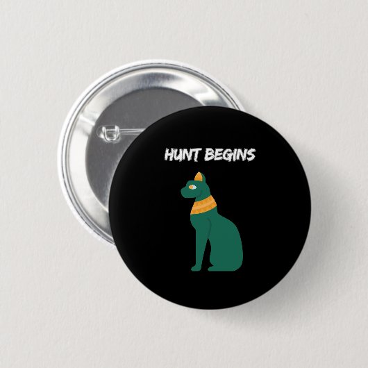 Hunt begint Button (Voorkant /achterkant)
