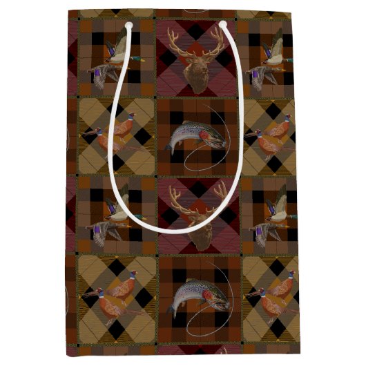 Hunt Club speelde met wilde dieren Medium Cadeauzakje (Voorkant)