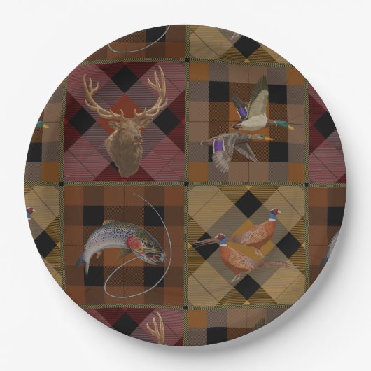 Hunt Club speelde met Wildlife Game Papieren Bordje (Voorkant)