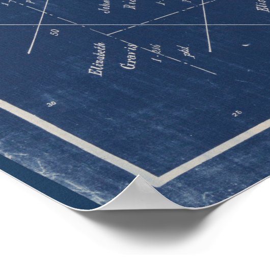 Hunt County, Texas 1894  kaart Poster (Hoek)