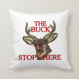 Hunt de Buck Stopt hier Kussen