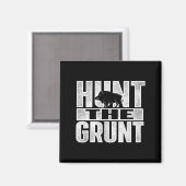 Hunt de jacht op wilde hog in de boomgaard magneet (Voorkant / Achterkant)