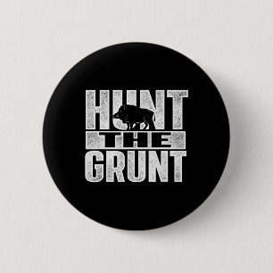 Hunt de jacht op wilde hog in de boomgaard ronde button 5,7 cm
