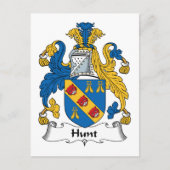 Hunt Family Crest Briefkaart (Voorkant)